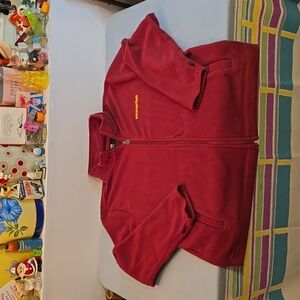 NFL Pro Line Mens Size Large Washington Redskins Jacket Burgandy Fleece Full Zip